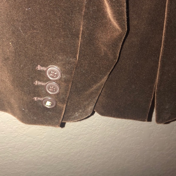 Chocolate Brown Velvet Blazer - Picture 4 of 6